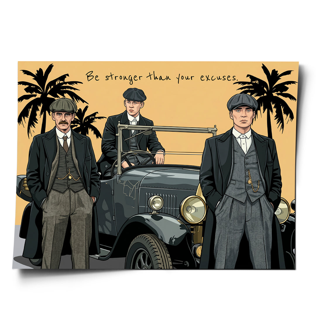 DOTCOMCANVAS Be stronger than your excuses Poster Vorderansicht