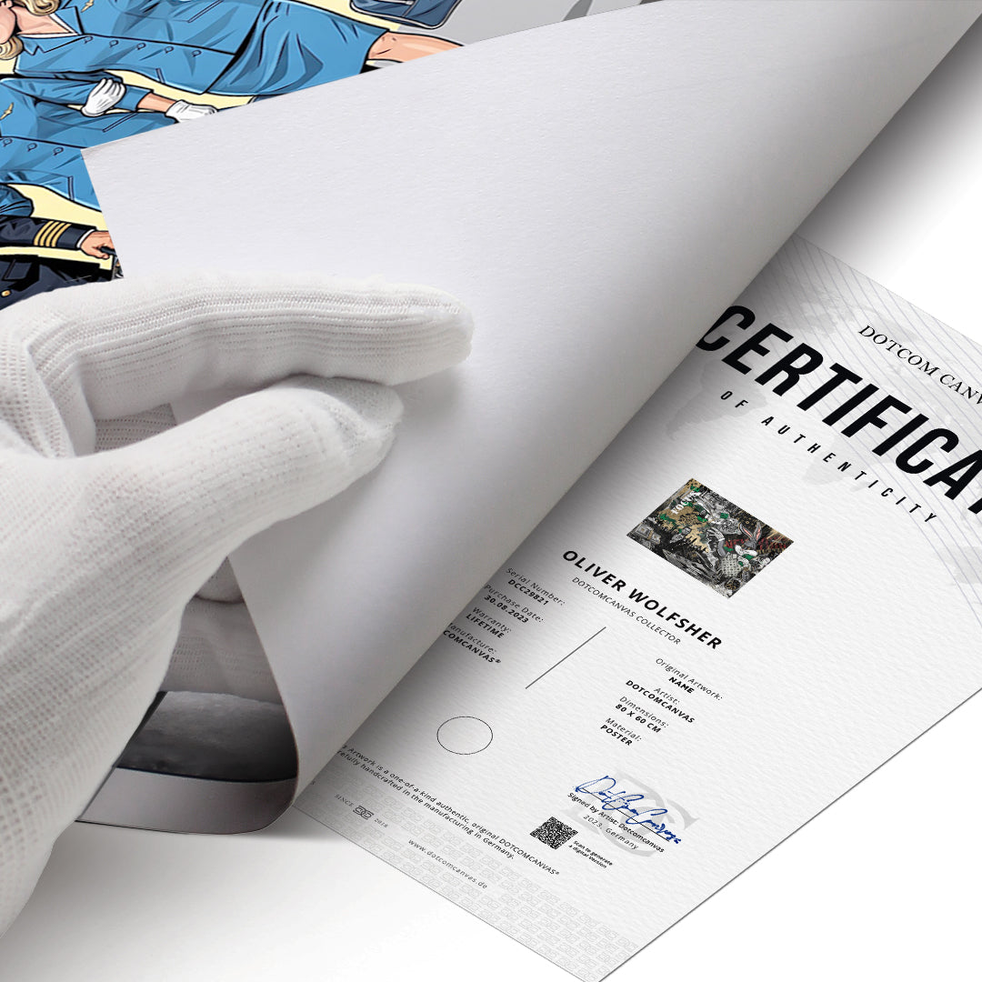 DOTCOMCANVAS I will create the life I want Poster Echtheitszertifikat