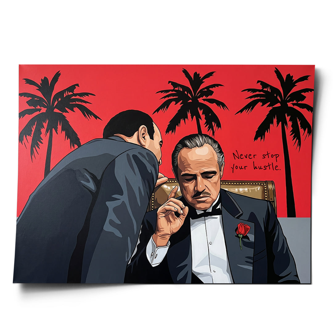 DOTCOMCANVAS Never stop your hustle Poster Vorderansicht