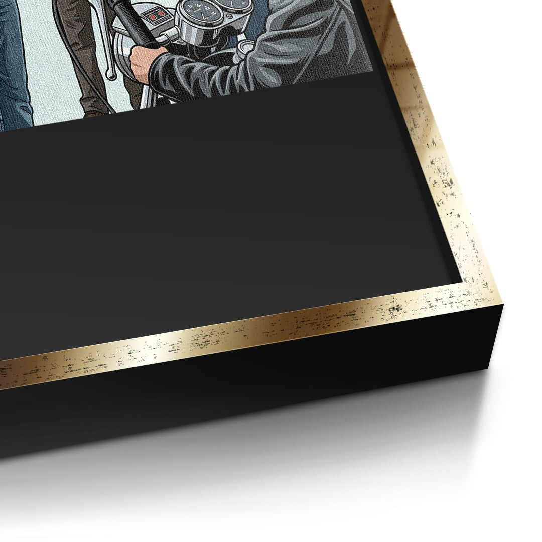 DOTCOMCANVAS Big difference Leinwand Detailansicht Goldener Rahmen