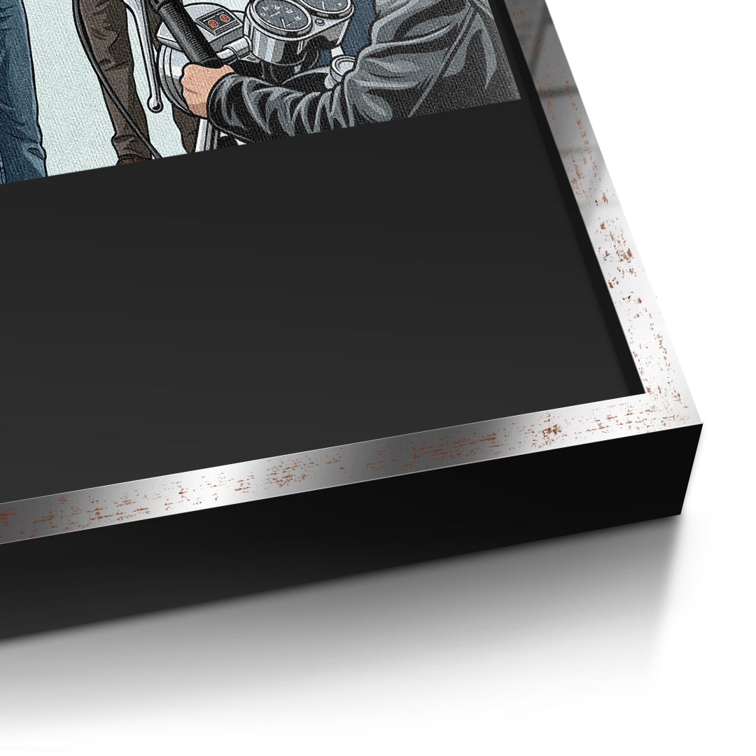 DOTCOMCANVAS Big difference Leinwand Detailansicht Silberner Rahmen