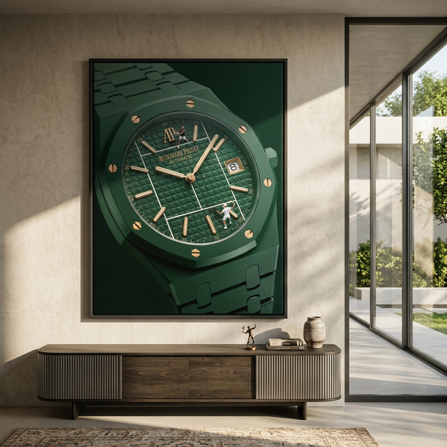 Luxury Timepiece – Tennis Leinwandbild im Raum