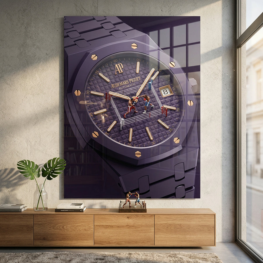 Luxury Timepiece – Boxing Acrylglasbild im Raum