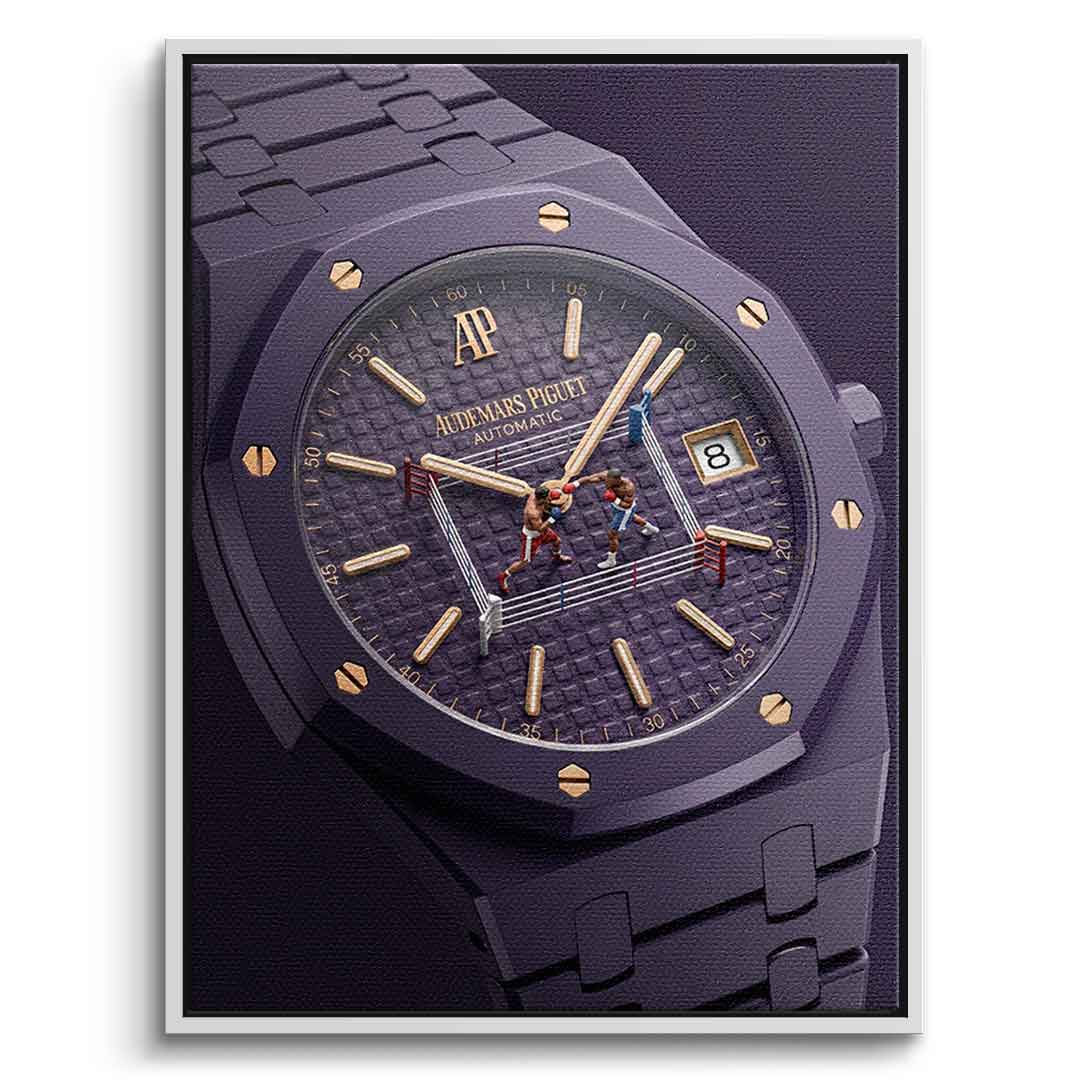Luxury Timepiece – Boxing Leinwandbild weißer Rahmen