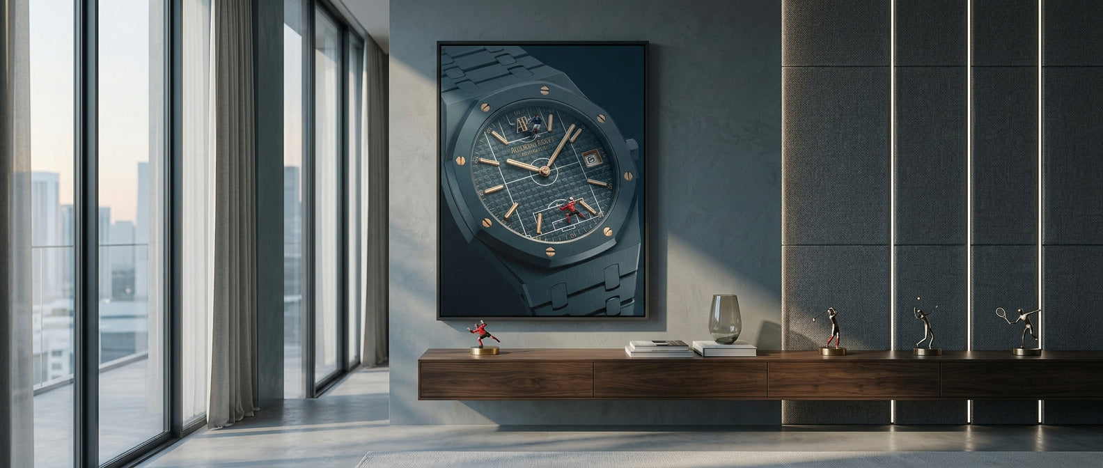 Luxury Timepiece – Football Banner Leinwand