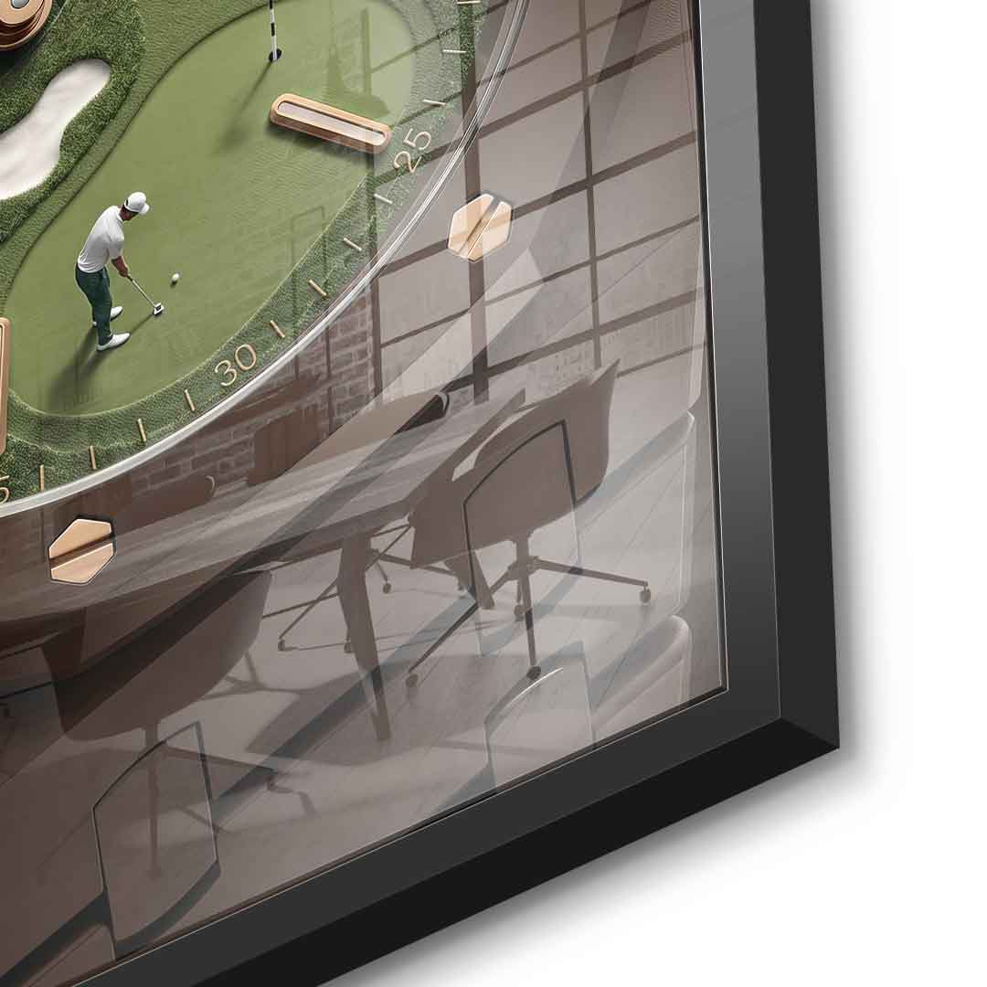 Luxury Timepiece – Golf Acrylglasbild Detailansicht Schwarz