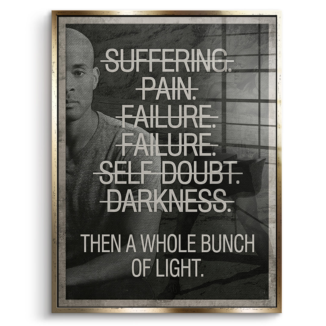 Goggins Mindset Acryl Front Gold Frame