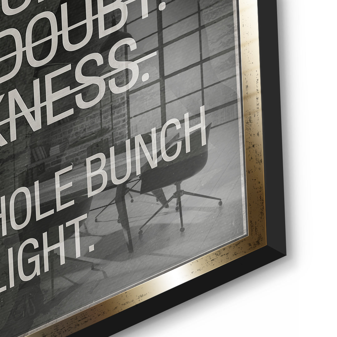 Goggins Mindset Acryl Detail Gold Frame