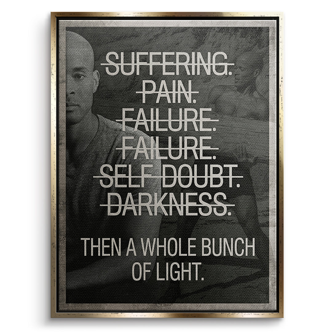 Goggins Mindset Canvas Front Gold Frame