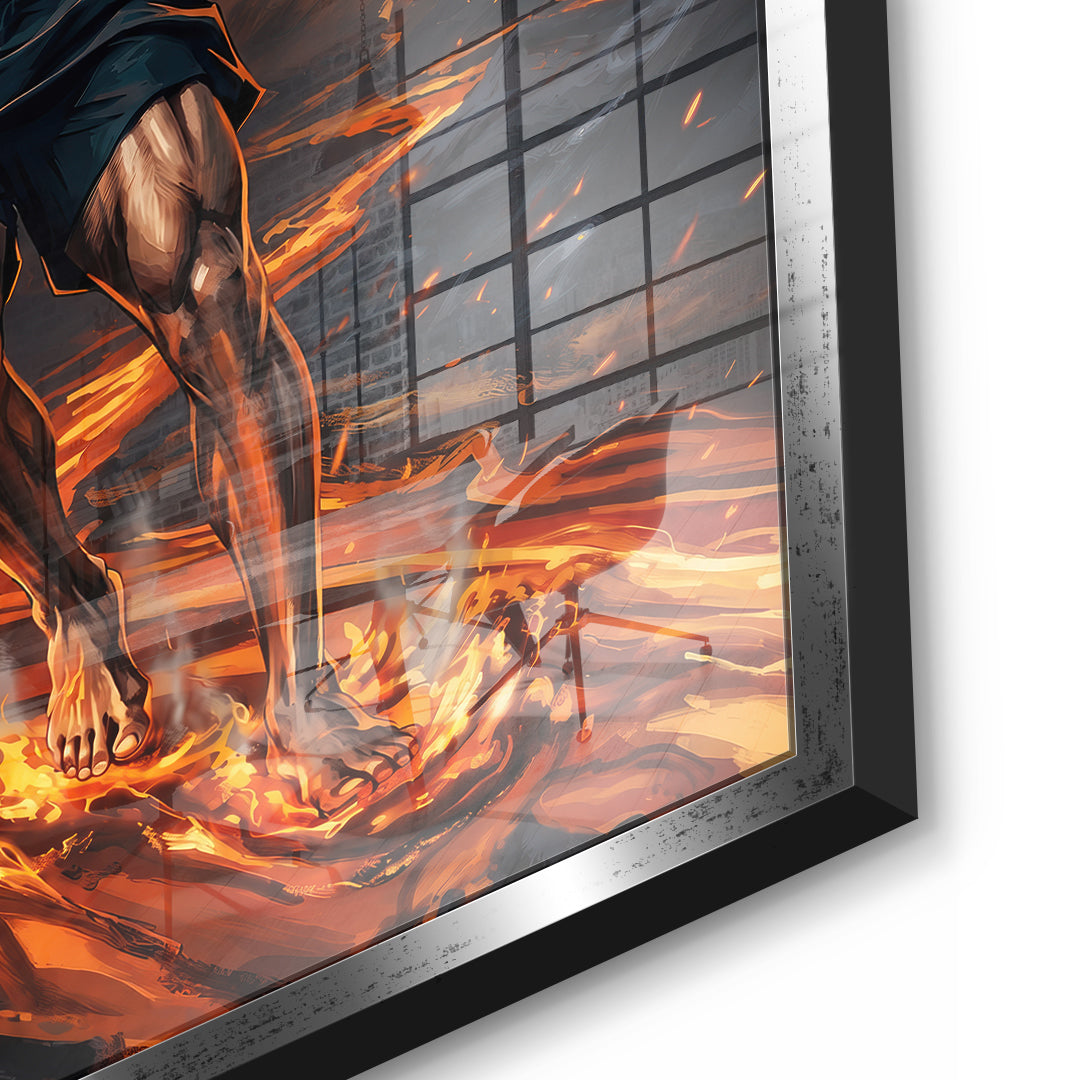 Stay Hard – Acrylglas Detail silberner Rahmen