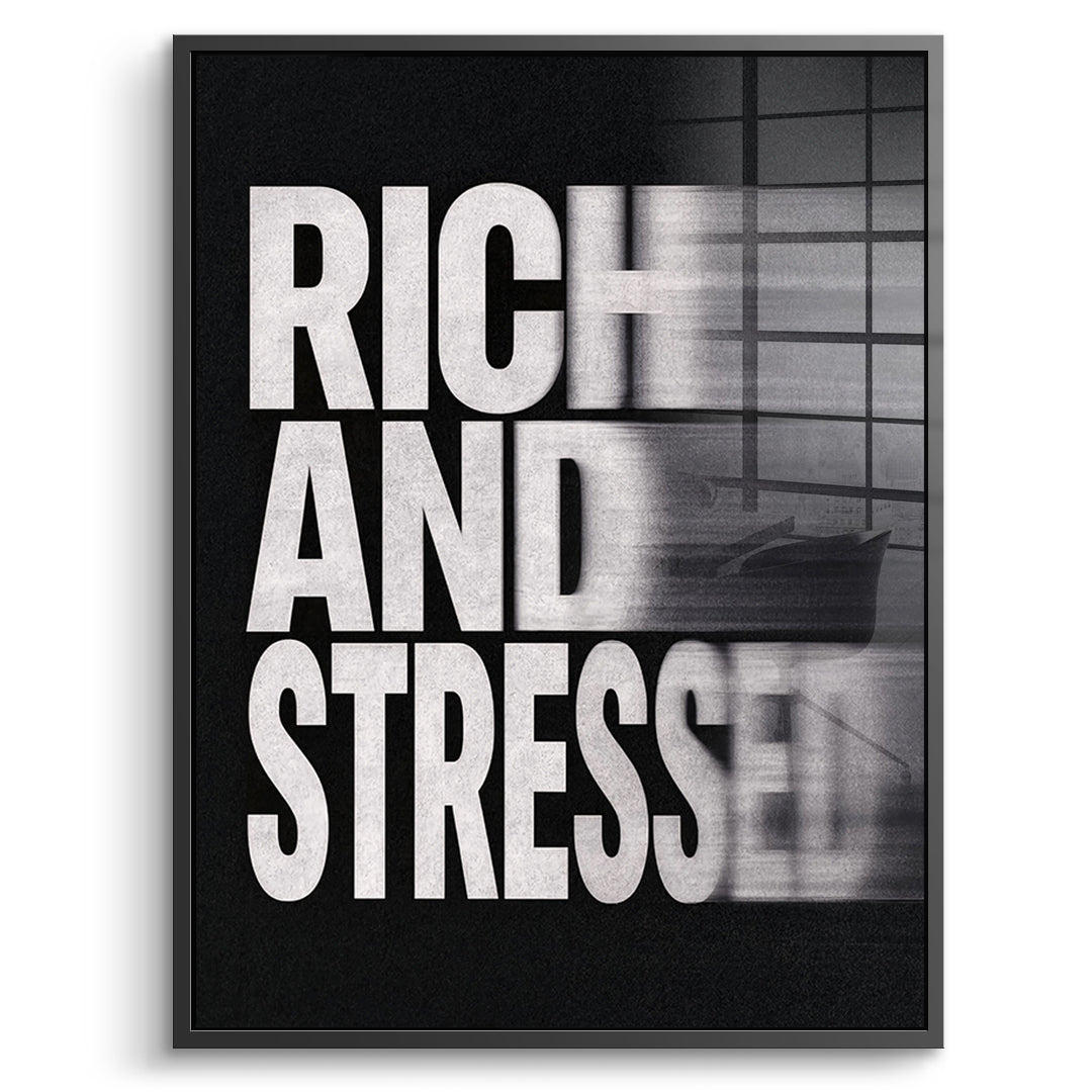 Rich and Stressed (Motion Blur) Acrylglasbild schwarzer Rahmen