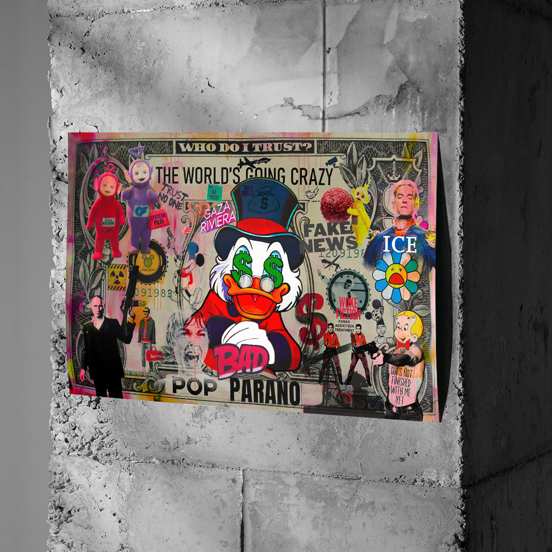 DOTCOMCANVAS FINAL POP PARANO Poster an Betonwand