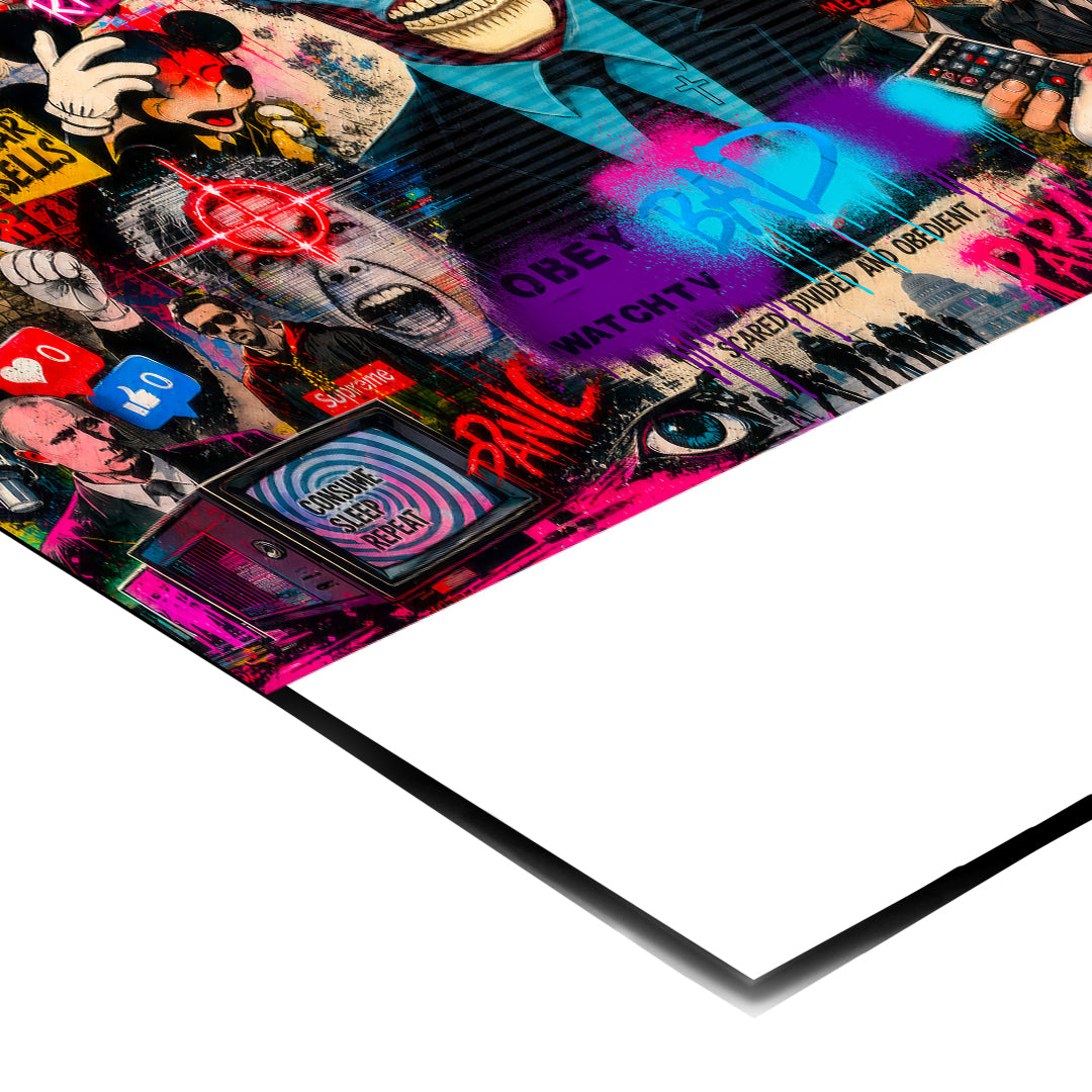 DOTCOMCANVAS THE WORLD IS GOING CRAZY Poster Eck-Detailansicht