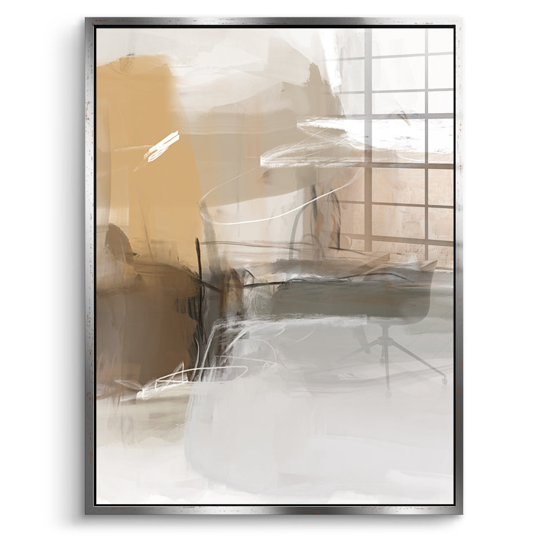 DOTCOMCANVAS Close To My Chest 02 Acrylglasbild Vorderansicht silberner Rahmen