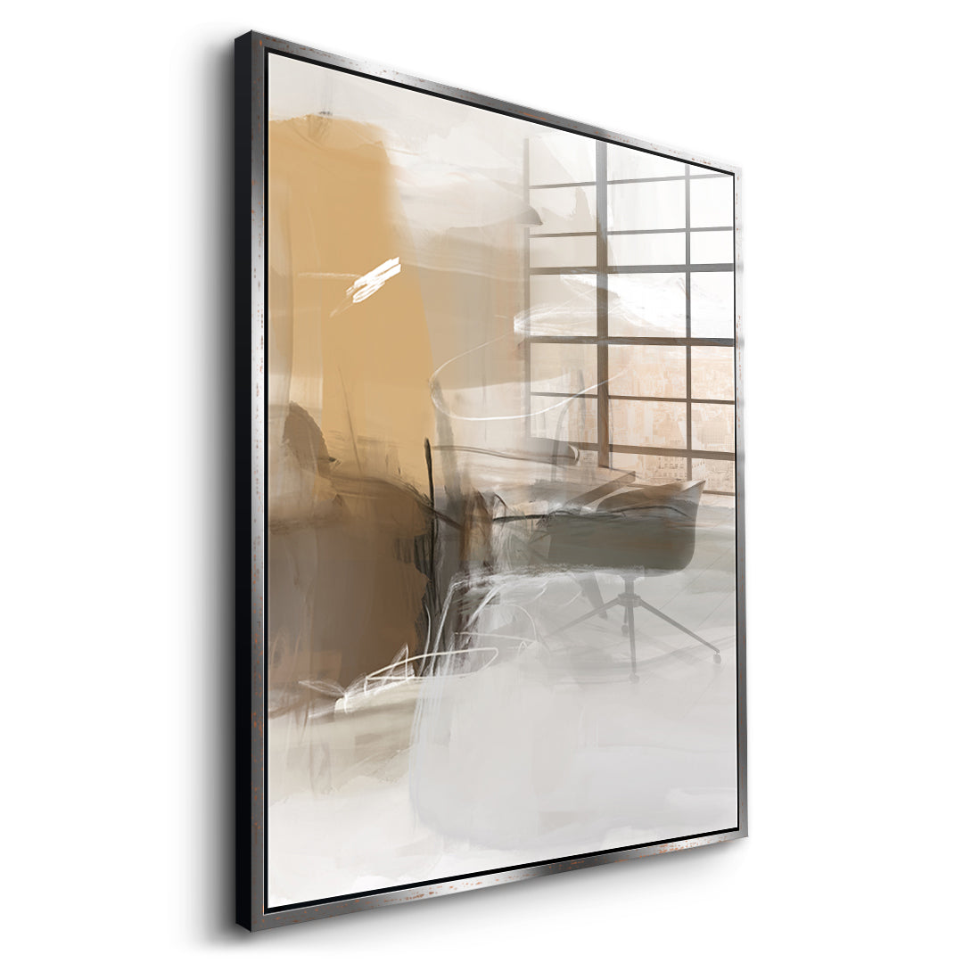 DOTCOMCANVAS Close To My Chest 02 Acrylglasbild Seitenansicht silberner Rahmen