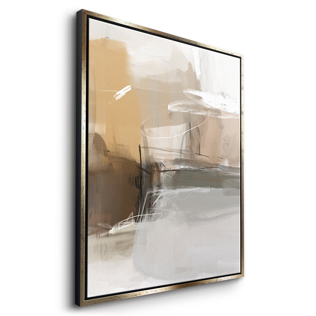 DOTCOMCANVAS Close To My Chest 02 Leinwandbild Seitenansicht goldener Rahmen