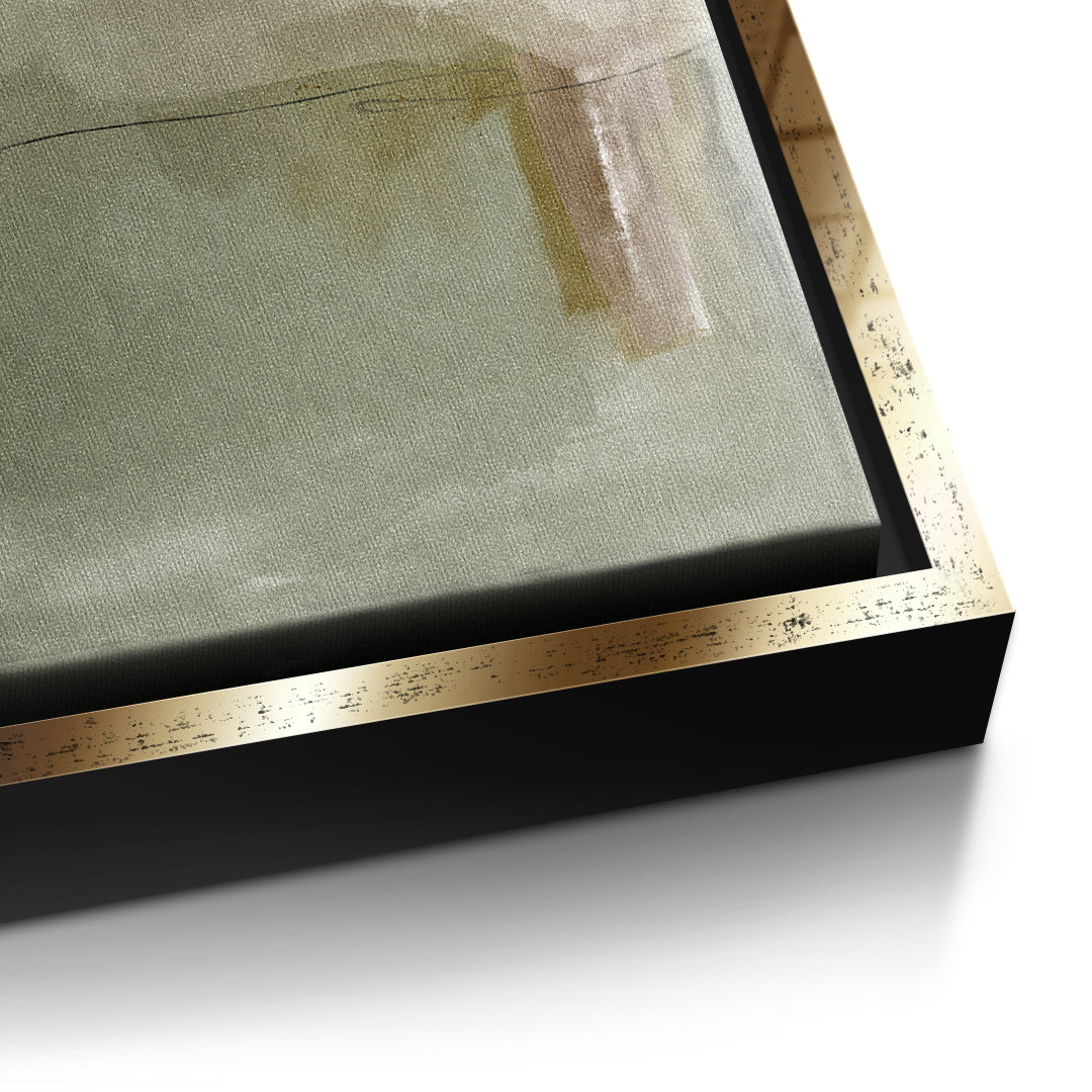 DOTCOMCANVAS Emerald Whispers Leinwandbild Detailansicht goldener Rahmen