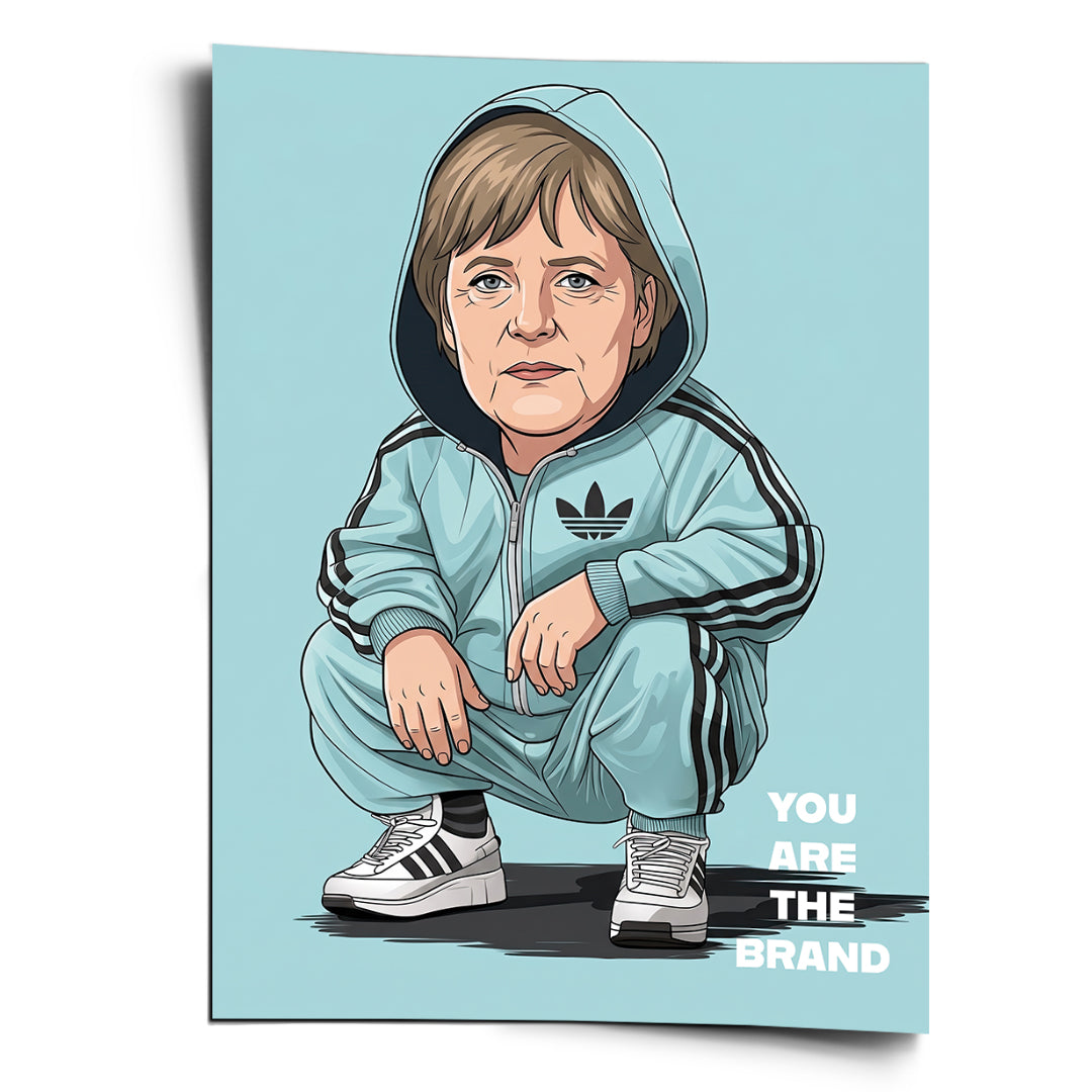 DOTCOMCANVAS Angela Merkel Swag Poster Vorderansicht