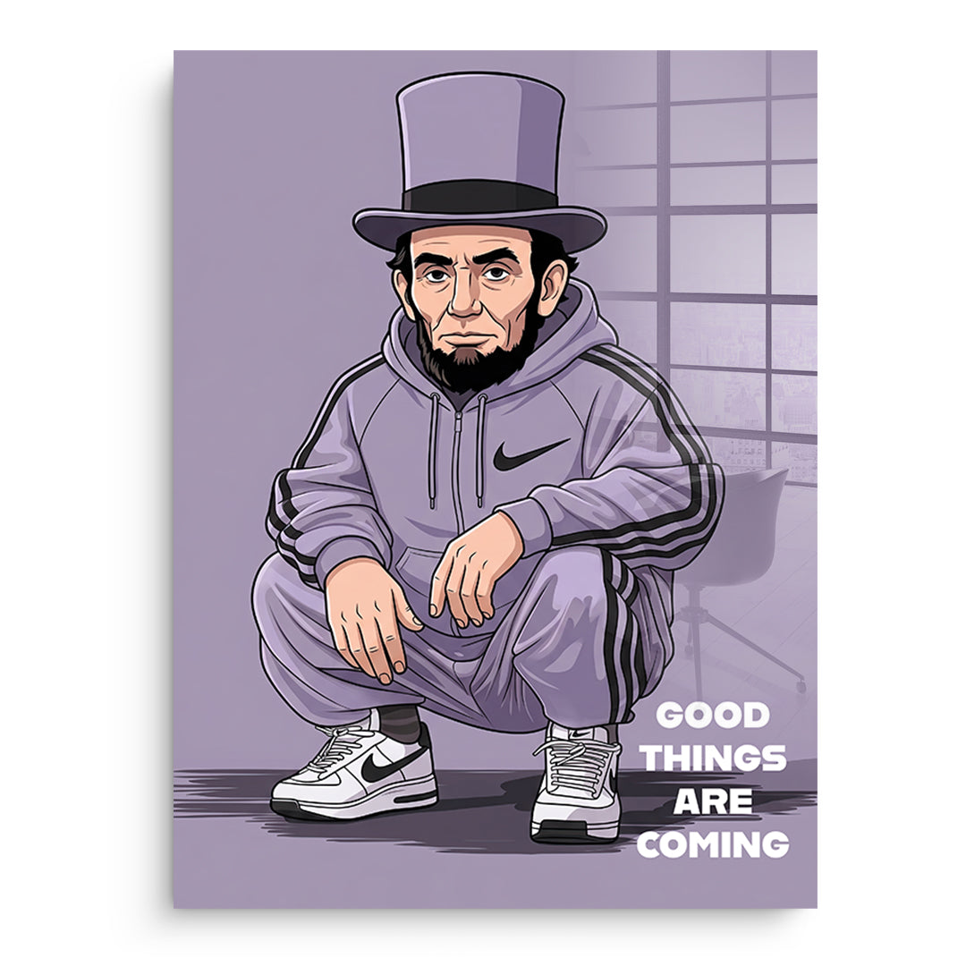 DOTCOMCANVAS Abraham Lincoln Swag Acrylglasbild Vorderansicht ohne Rahmen