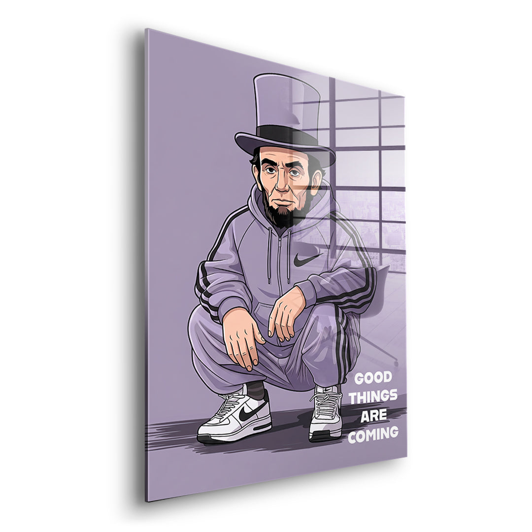 DOTCOMCANVAS Abraham Lincoln Swag Acrylglasbild Seitenansicht ohne Rahmen