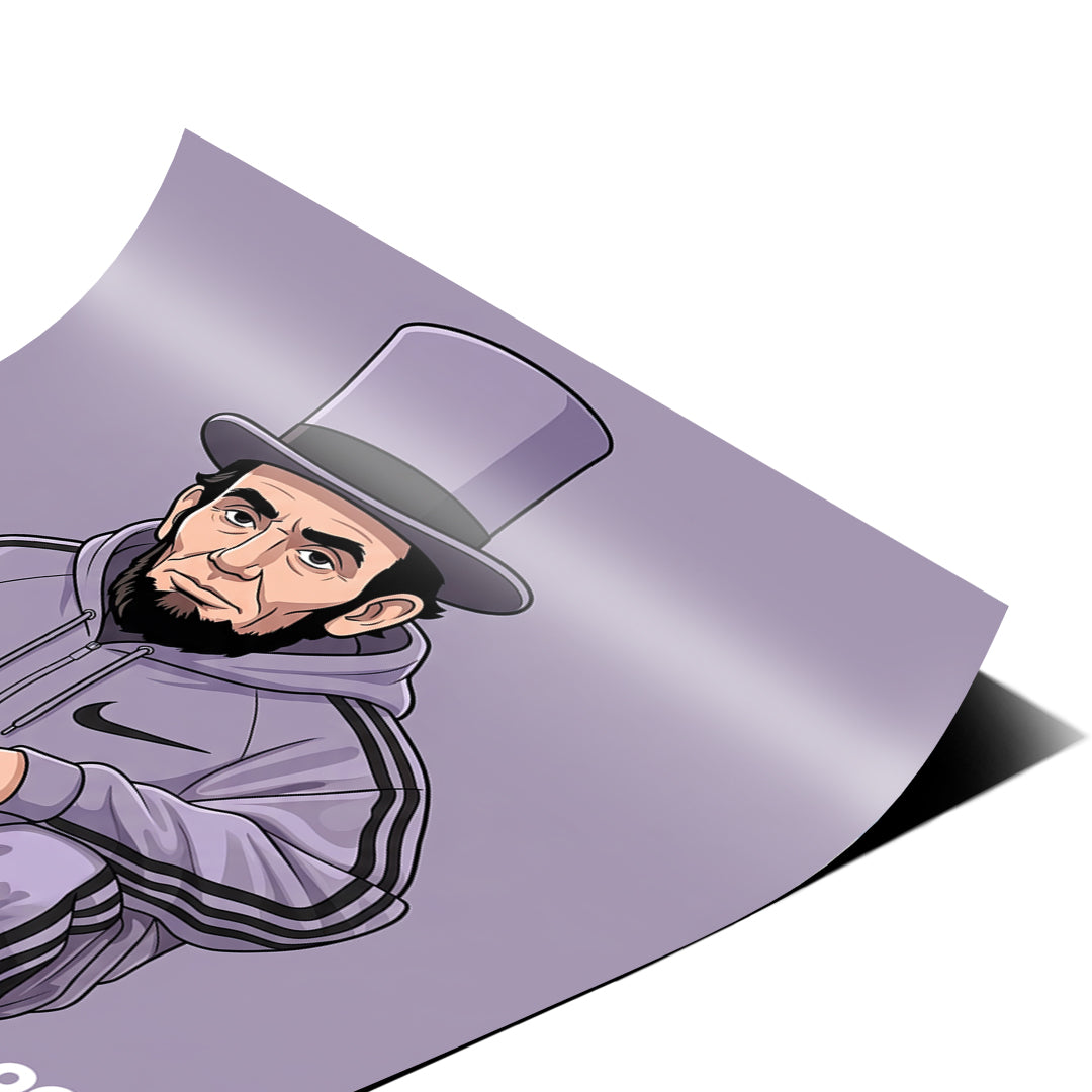 DOTCOMCANVAS Abraham Lincoln Swag Poster Detailansicht Nahaufnahme