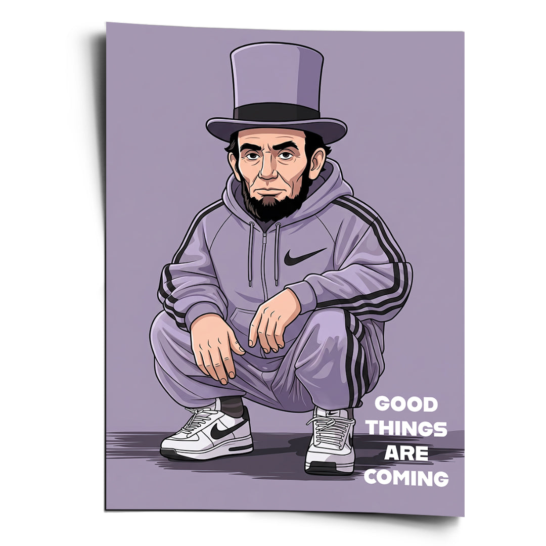 DOTCOMCANVAS Abraham Lincoln Swag Poster Vorderansicht