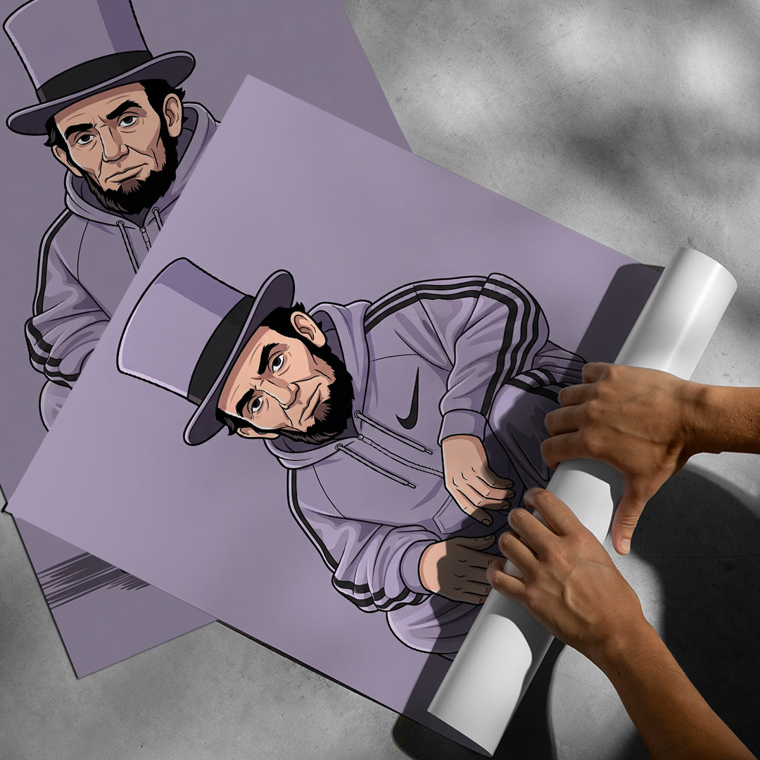 DOTCOMCANVAS Abraham Lincoln Swag Poster Rolled-up Ansicht