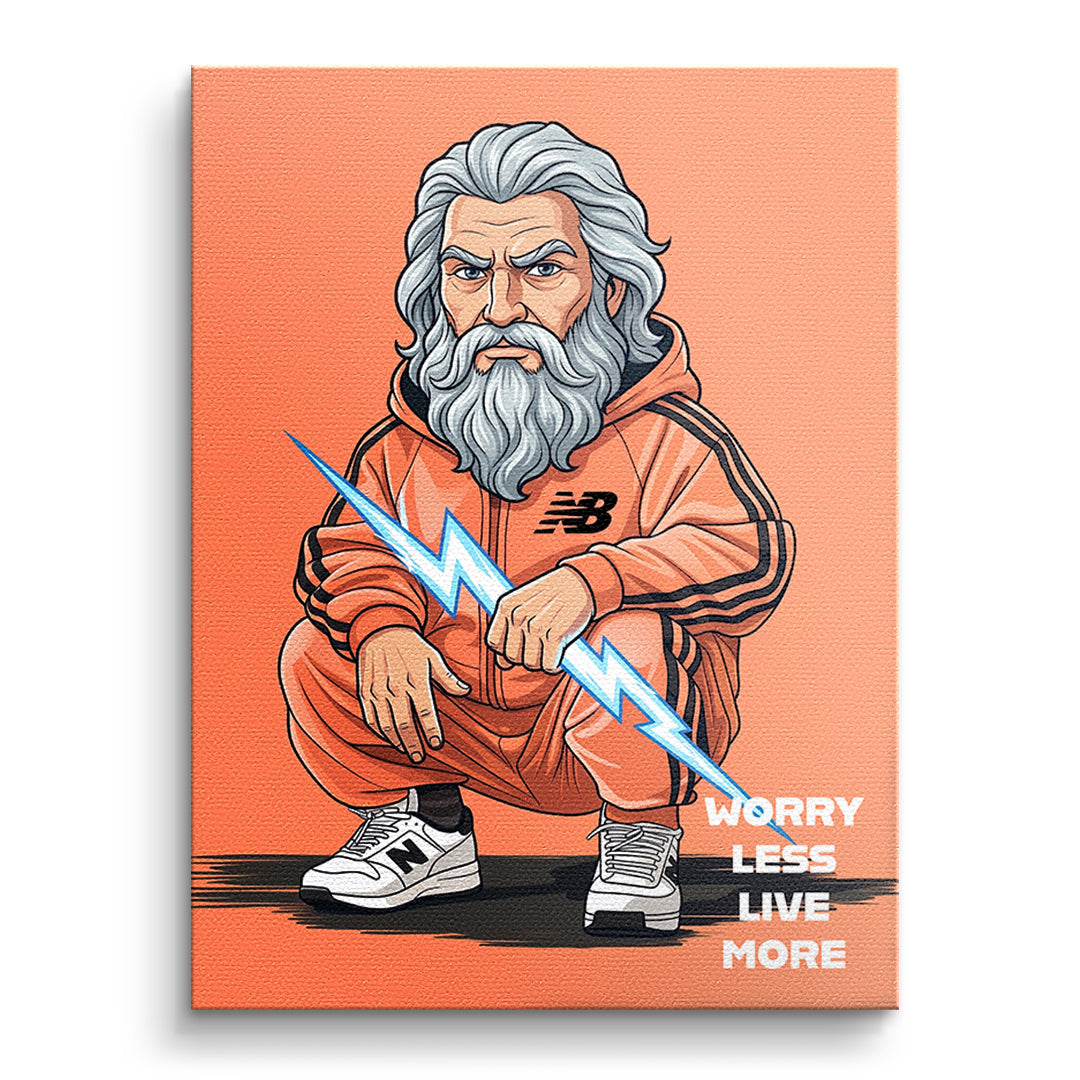 DOTCOMCANVAS Zeus Swag Leinwandbild Vorderansicht ohne Rahmen