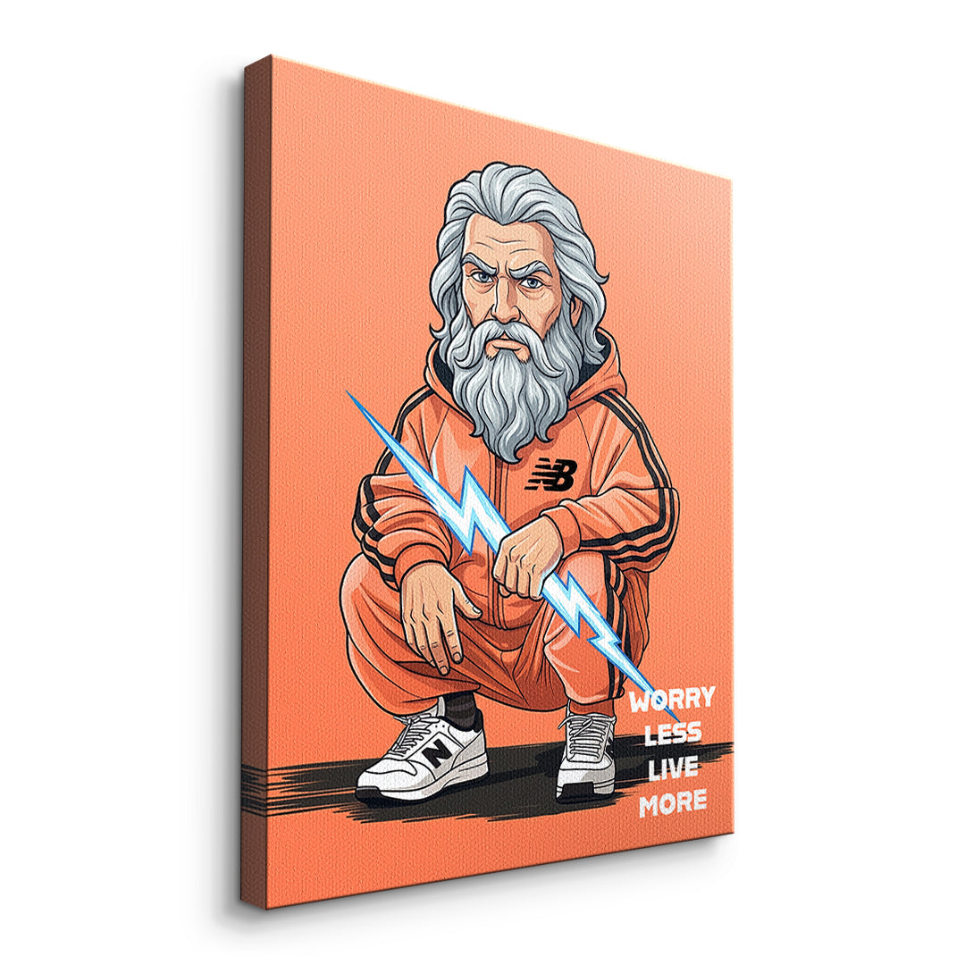 DOTCOMCANVAS Zeus Swag Leinwandbild Seitenansicht ohne Rahmen