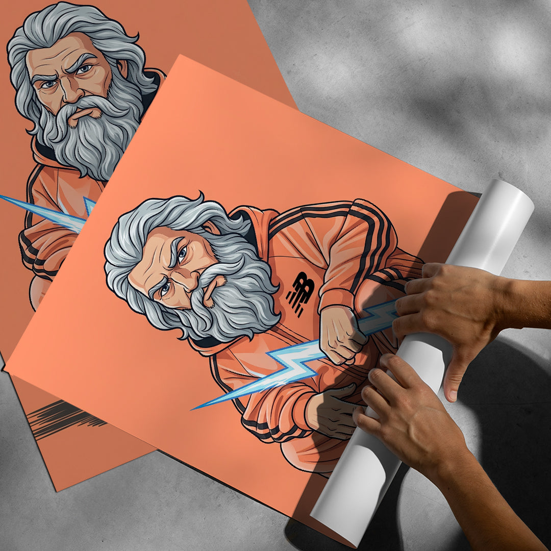 Zeus Swag Poster in Rollformat