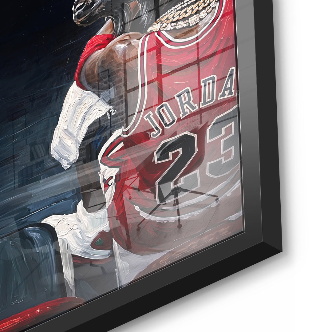 Two GOAT Acrylglas Detailansicht schwarzer Rahmen
