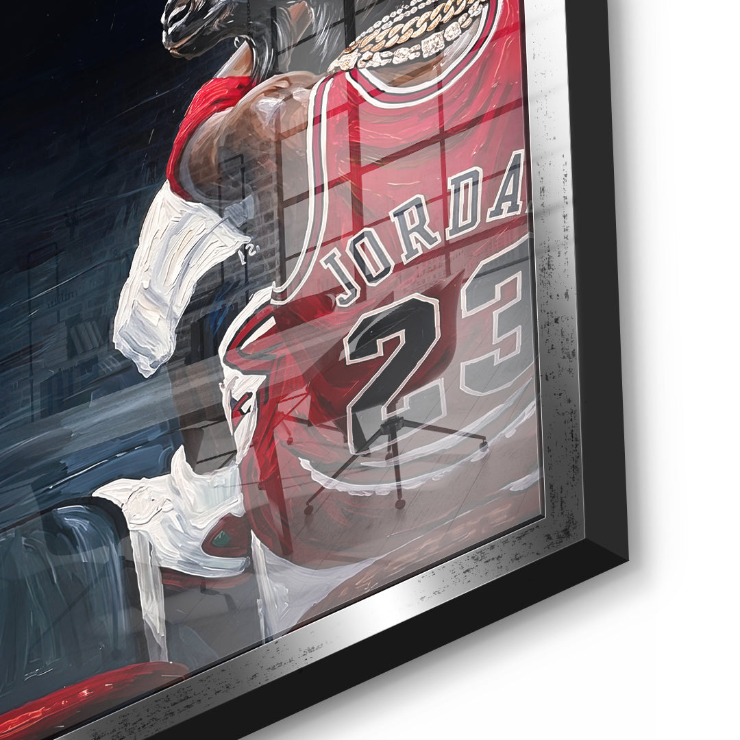 Two GOAT Acrylglas Detailansicht silberner Rahmen