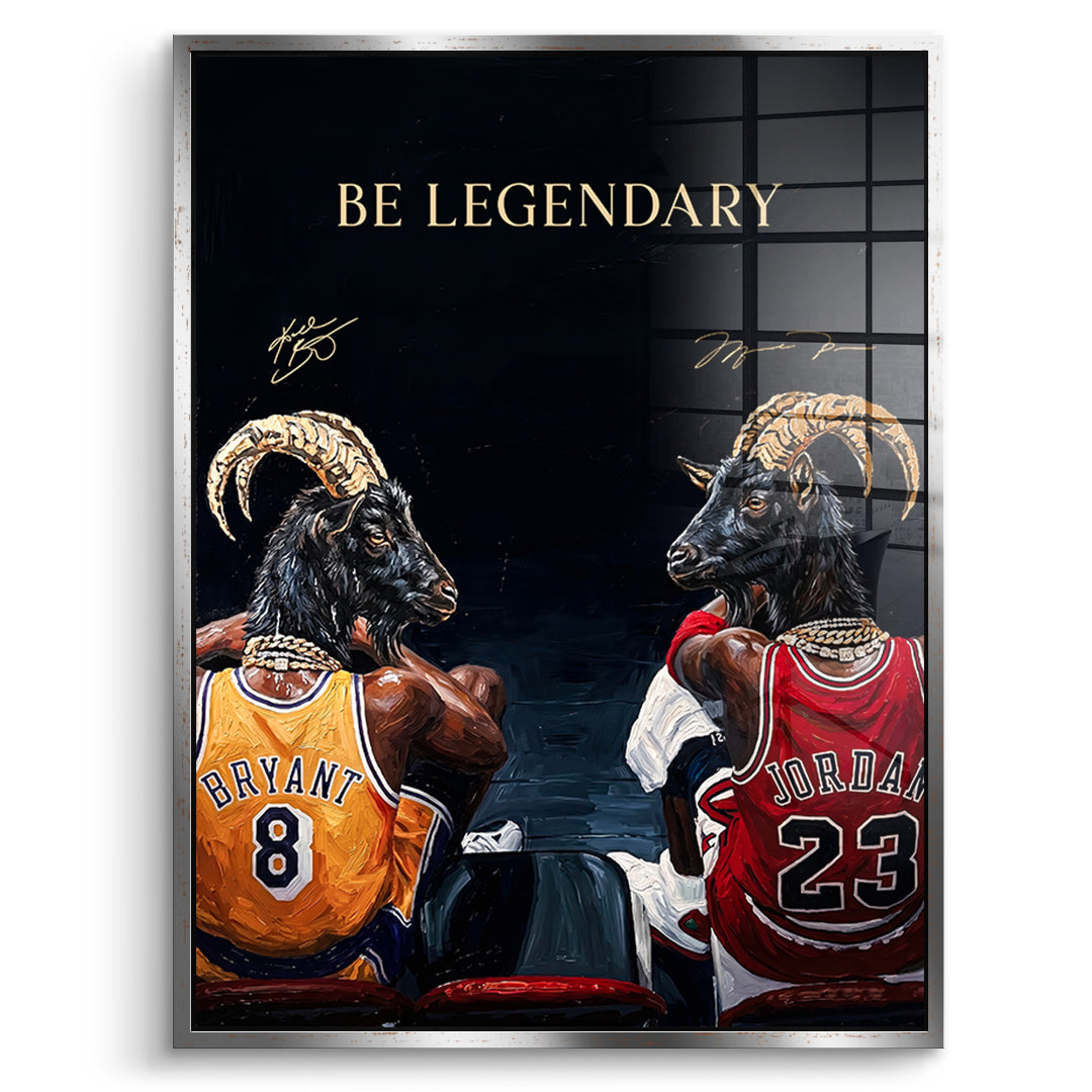 Two GOAT Acrylglas Vorderansicht silberner Rahmen