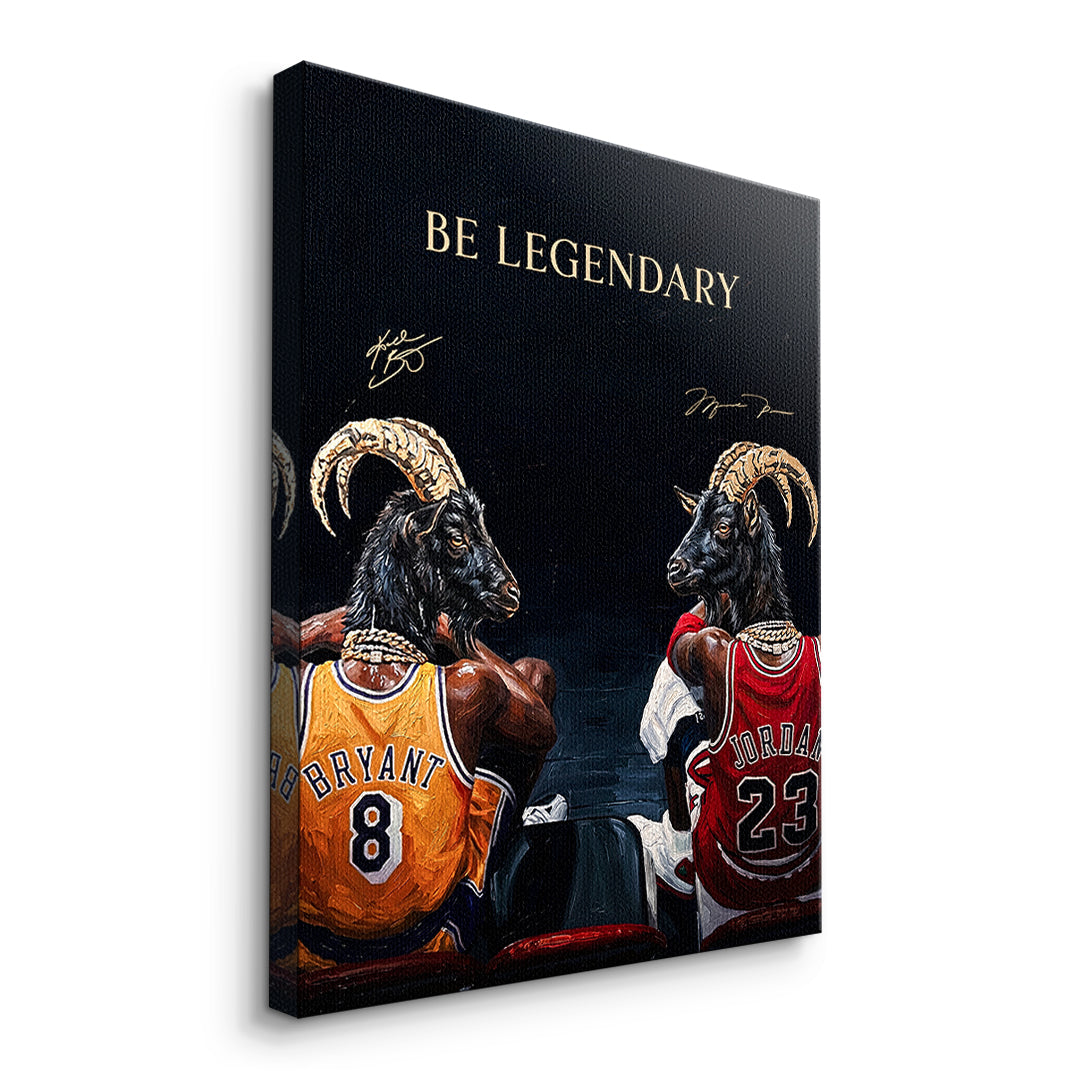 Two GOAT Leinwand Seitenansicht ohne Rahmen