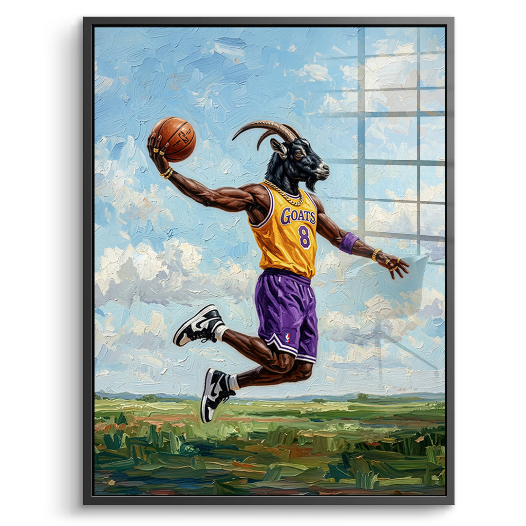 DOTCOMCANVAS GOAT Kobe Bryant Acrylglasbild Vorderansicht Schwarz