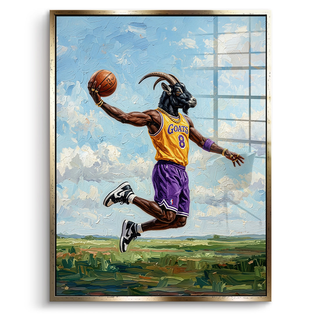 DOTCOMCANVAS GOAT Kobe Bryant Acrylglasbild Vorderansicht Gold