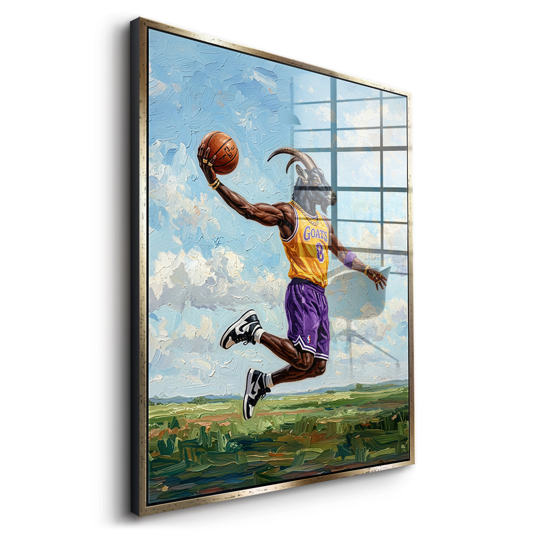 DOTCOMCANVAS GOAT Kobe Bryant Acrylglasbild Seitenansicht Gold