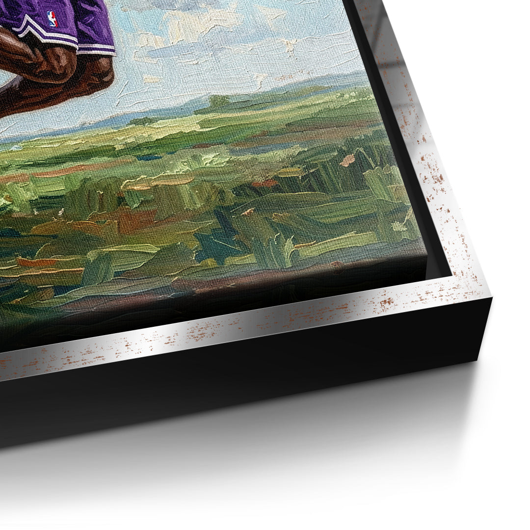 DOTCOMCANVAS GOAT Kobe Bryant Leinwandbild Detailansicht Silber