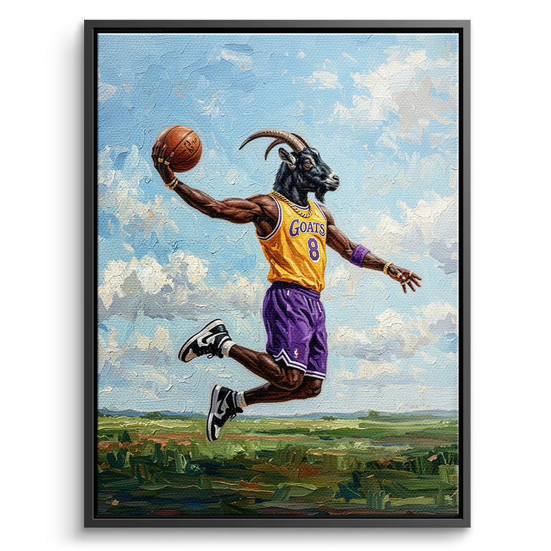 DOTCOMCANVAS GOAT Kobe Bryant Leinwandbild Vorderansicht Schwarz
