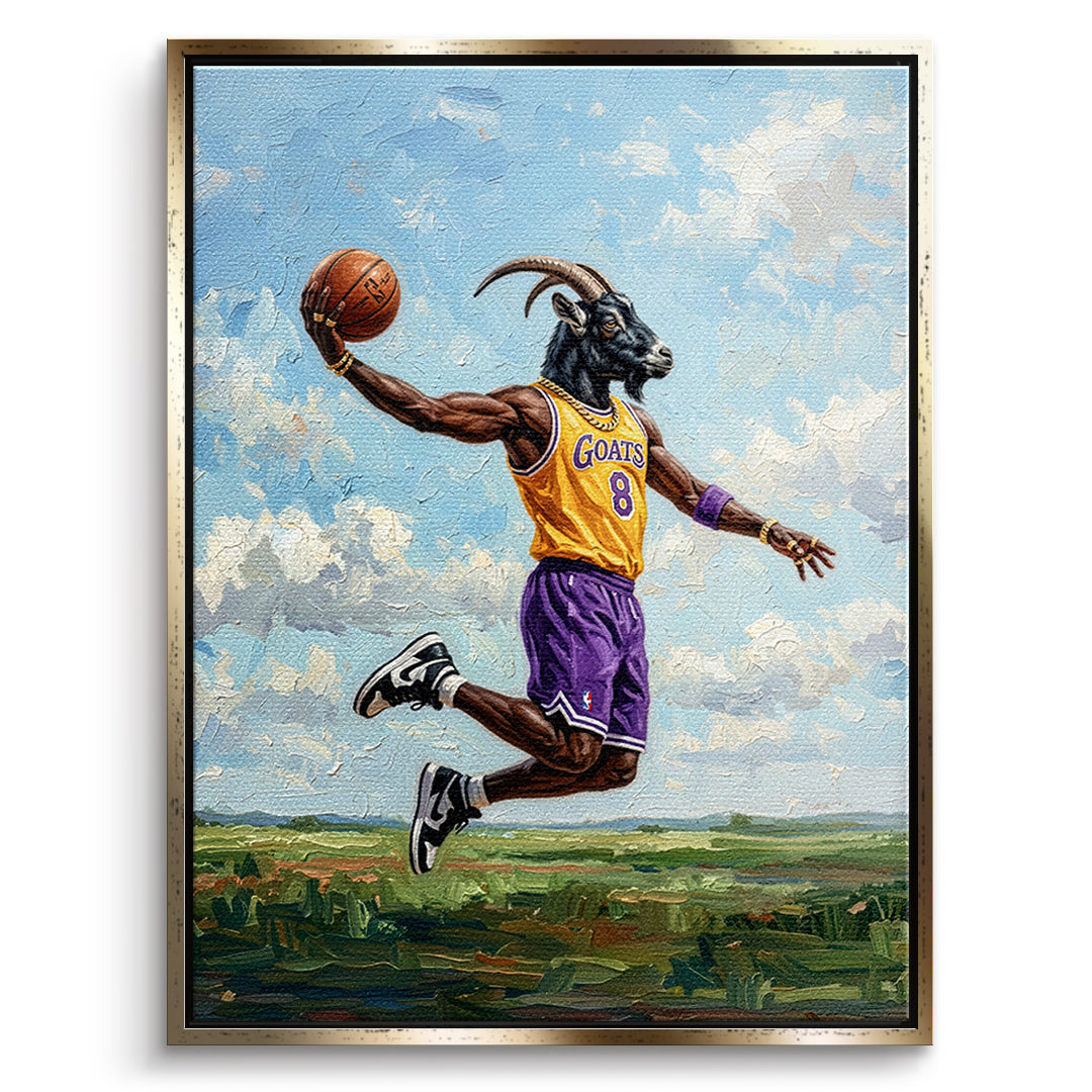 DOTCOMCANVAS GOAT Kobe Bryant Leinwandbild Vorderansicht Gold