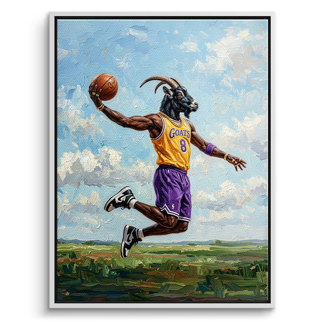 DOTCOMCANVAS GOAT Kobe Bryant Leinwandbild Vorderansicht Weiß
