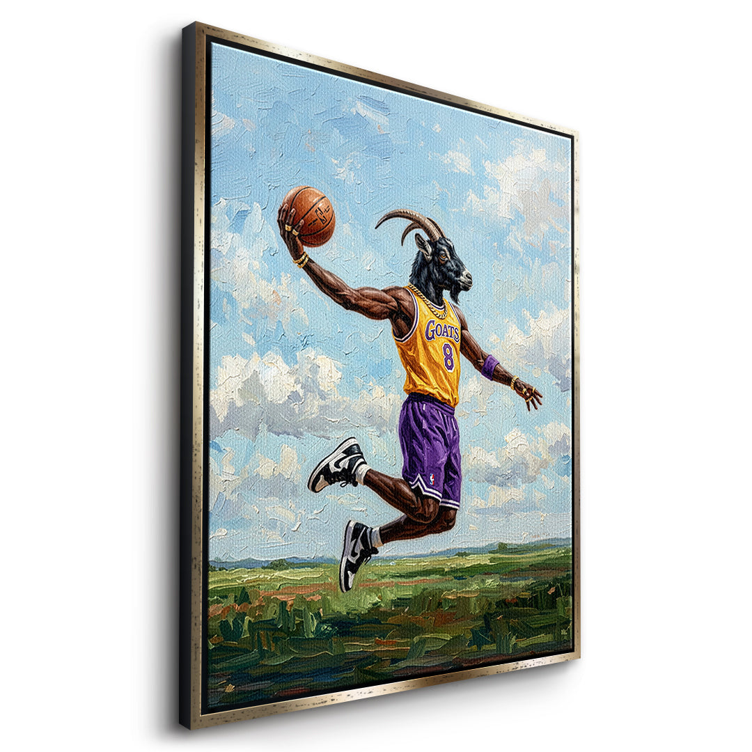 DOTCOMCANVAS GOAT Kobe Bryant Leinwandbild Seitenansicht Gold