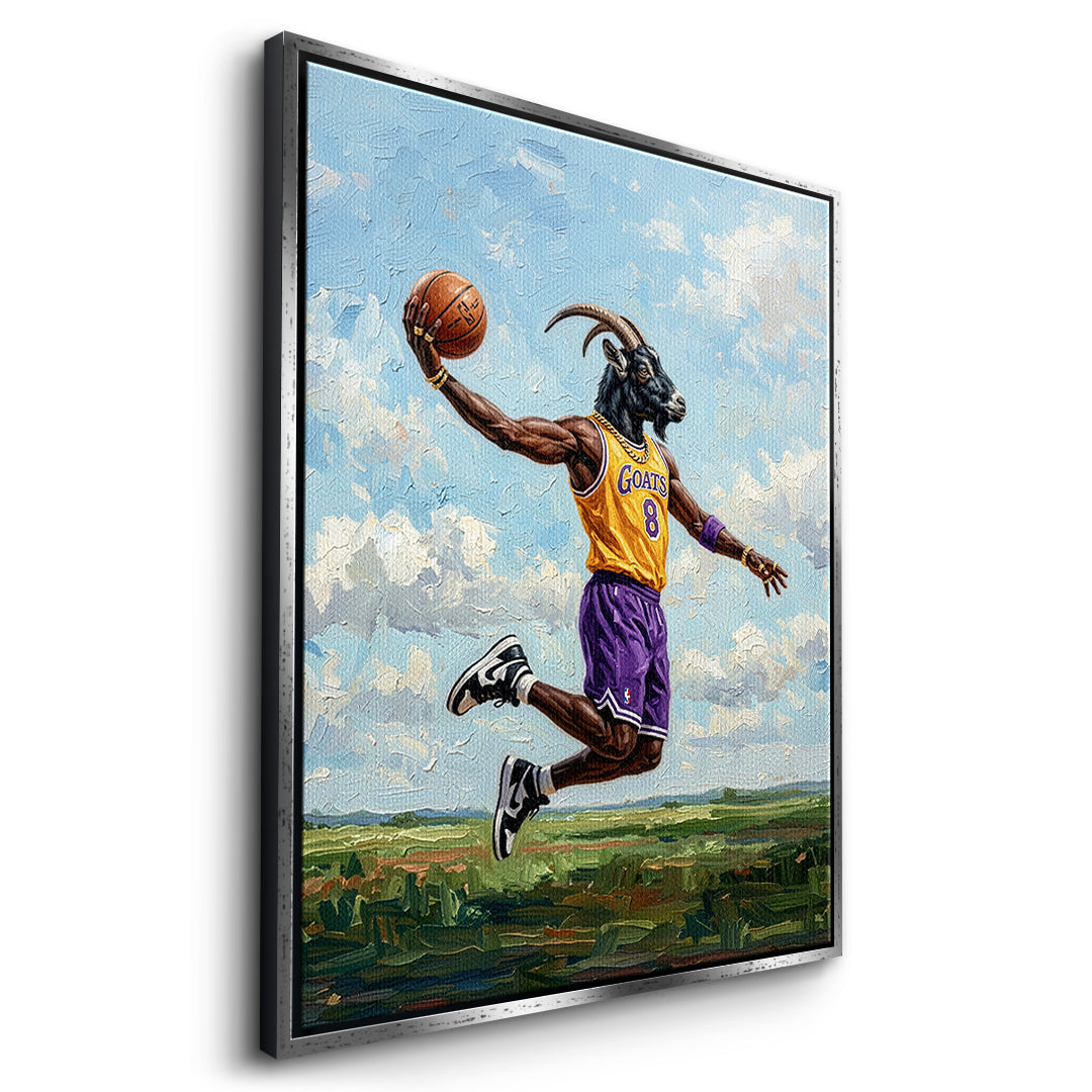 DOTCOMCANVAS GOAT Kobe Bryant Leinwandbild Seitenansicht Silber