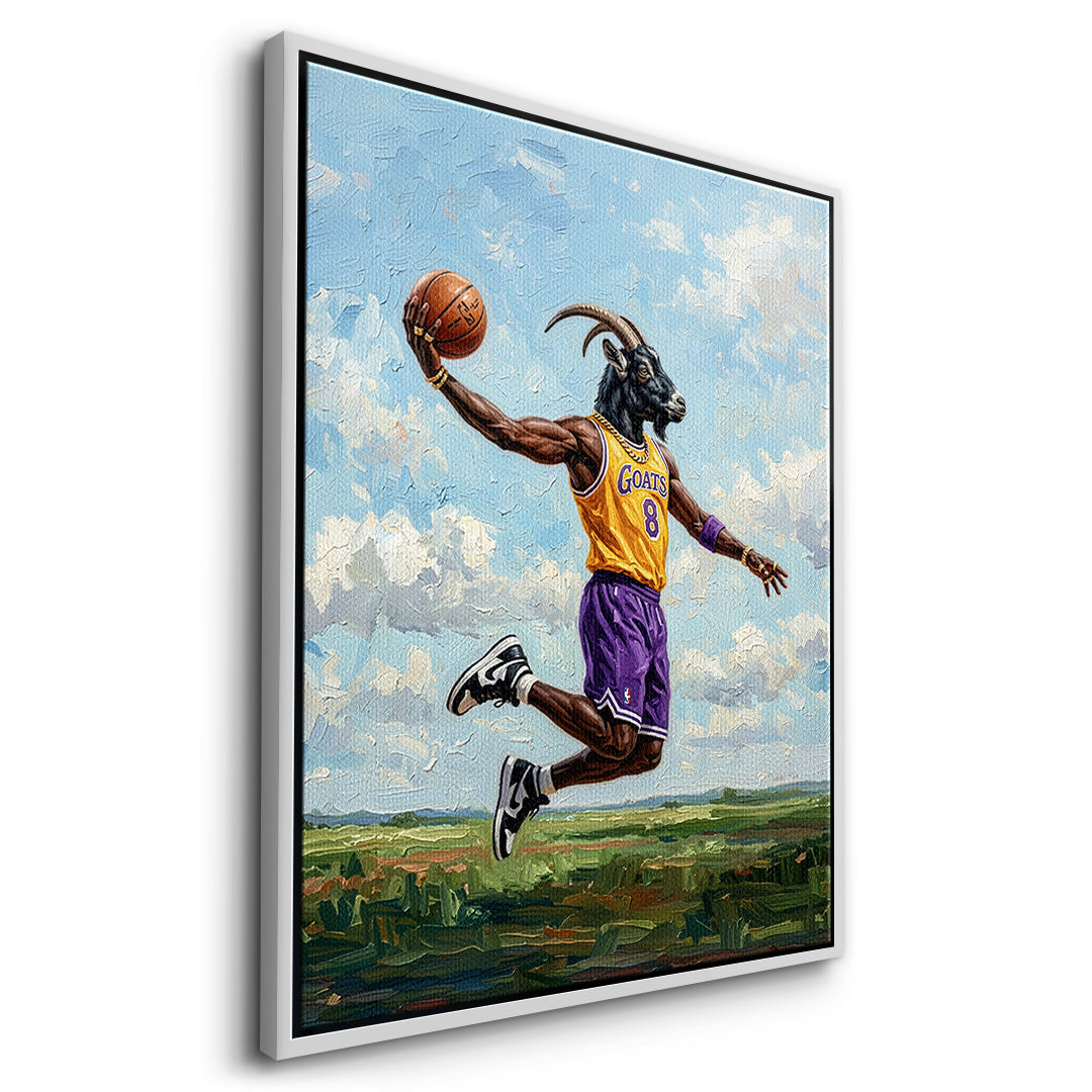 DOTCOMCANVAS GOAT Kobe Bryant Leinwandbild Seitenansicht Weiß