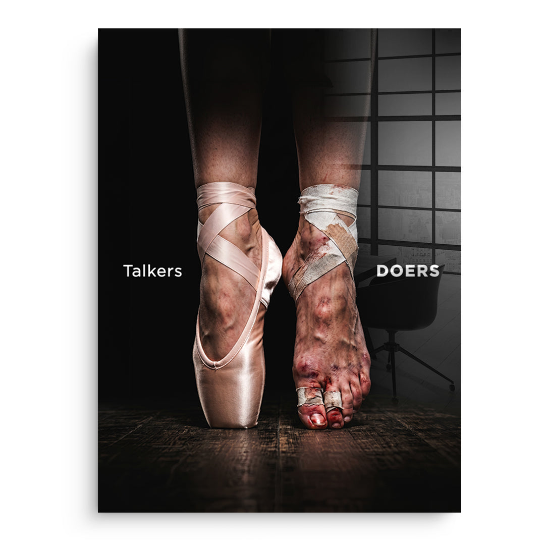 DOTCOMCANVAS Acrylglasbild Talkers Vs Doers Ballet ohne Rahmen