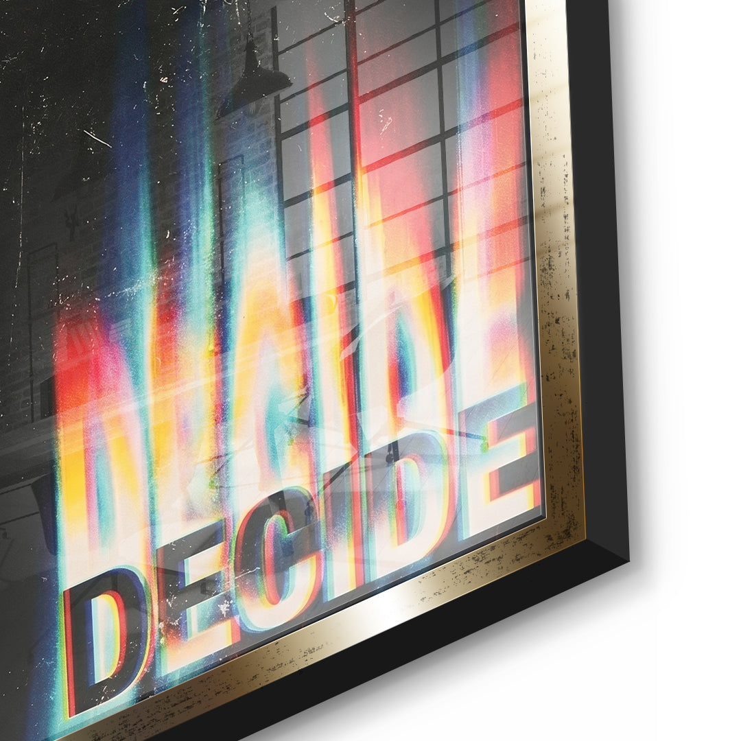 DOTCOMCANVAS One Day or Day One Acrylglasbild Detailansicht goldener Rahmen