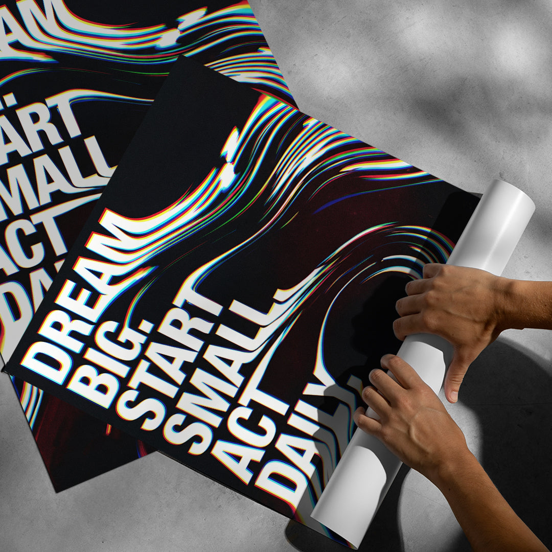 DOTCOMCANVAS Act Daily Poster Rolled-up Ansicht