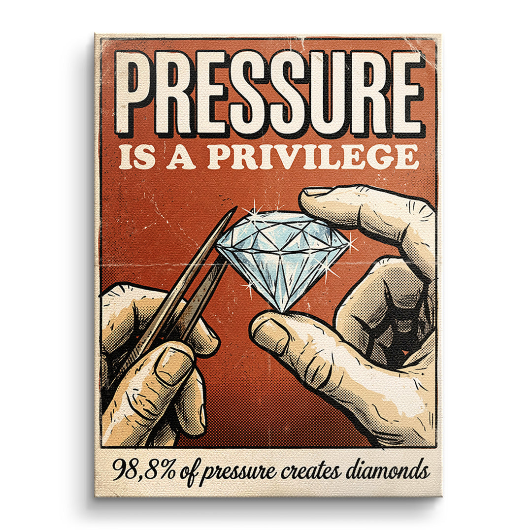 DOTCOMCANVAS Leinwandbild Pressure Is A Privilege ohne Rahmen