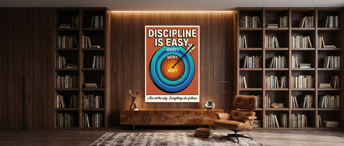 Poster Discipline Is Easy Website Banner