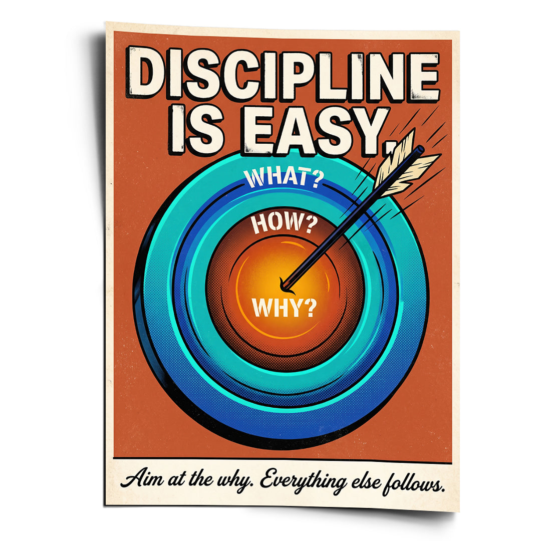 DOTCOMCANVAS Poster Discipline Is Easy